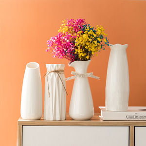 <span class=keywords><strong>Vaso</strong></span> in Ceramica Bianco Moderno e Creativo, Stile Nordico Minimalista, <span class=keywords><strong>Vaso</strong></span> <span class=keywords><strong>da</strong></span> Tavolo per <span class=keywords><strong>Fiori</strong></span> Secchi, Decorazione Casa - Product Image 4