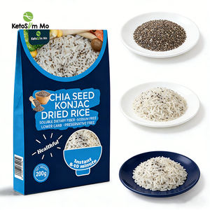 OEM ODM Kilo Verme Keto Dostu Yemek Yerine Geçen Shirataki Pirinç Chia Tohumlu Konjac Kurutulmuş Pirinç - Product Image 1