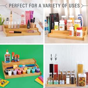 במבוק ספייס <span class=keywords><strong>Rack</strong></span> ארגונית עבור ארון 3-Tier, עבור מזווה השיש, עמיד למים, ולא החלקה מדף, - Product Image 5