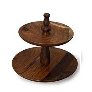 Support à gâteau en bois à deux niveaux Nice Design Outils de gâteau élégants - Product Image 3