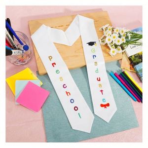 Custom White Kindergarten Preschool Graduation Sash Stole Class of 2025 Graduation Stole <b>Gifts</b> for Kids - Product Image 1