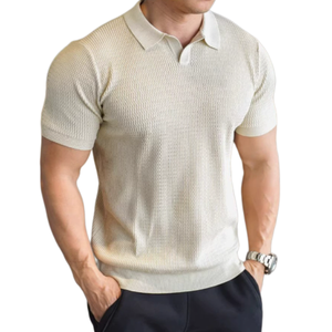 <span class=keywords><strong>Polo</strong></span> d'affaires slim fit à manches courtes en tricot, personnalisé par le fabricant, pour le commerce extérieur et la vente en gros transfrontalière - Product Image 2