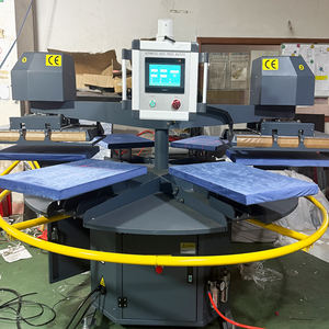 Presse à chaleur rotative professionnelle de haute qualité avec deux chauffages, six tables de travail, six plaques et 6 stations, formats 40x60, 40x50, 40x40. - Product Image 6