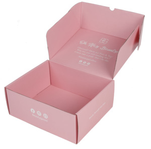 Hộp Đựng Giày Màu Hồng Tùy Chỉnh Chất Lượng Cao Hộp Vận Chuyển Lượn Sóng Hộp Bao Bì Quần Áo Nữ - Product Image 4