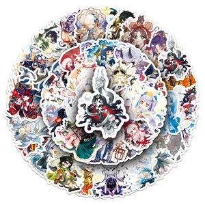 50 Uds., superventas de fábrica, versión Q creativa personalizada a la moda de <span class=keywords><strong>Onmyoji</strong></span>, pegatinas de <span class=keywords><strong>Anime</strong></span> para teclados y portátiles - Product Image 6