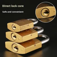 Cadenas rectangulaire universel en acier inoxydable de style chinois, petit, pour la sécurité domestique, anti-vol, ancien modèle
