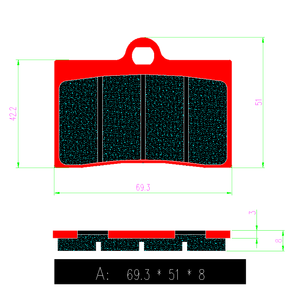 Plaquettes de frein de moto de haute qualité pour AJS <span class=keywords><strong>APRILIA</strong></span> BENELLI BETA BIMOTA DUCATI HONDA HUSQVARNA KTM AMAHA WK BIKES INDIAN TM FA095 - Product Image 4