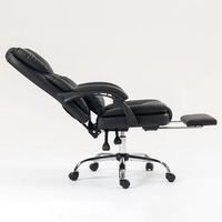 Grand et grand fauteuil inclinable en PVC roulant bureau chaise exécutive bureau à domicile chaise d'étude chaise de bureau d'ordinateur à domicile