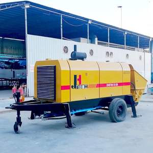 Pompe à béton sur remorque JIUHE Chine 100 prix, pompe à béton 100 mètres cubes par heure pour la construction - Product Image 1