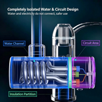 Robinet d'eau chaude électrique instantané NES-CAK1 pour cuisine, chauffe-eau sans réservoir, double fonction chaud et froid, chauffe-eau domestique pour cuisine