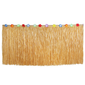 Vente chaude 276*75cm <span class=keywords><strong>jupe</strong></span> d'herbe plage Style hawaï<span class=keywords><strong>en</strong></span> <span class=keywords><strong>jupe</strong></span> de Table <span class=keywords><strong>en</strong></span> plastique pour la décoration de Table de plage de fête de mariage - Product Image 2