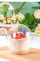 Kokosnoot Verpakking Transparante Blister Doos Voor Cake Dessert Bakken Fruit Verpakking Jelly Cup