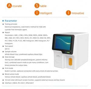Instrument d'analyse de laboratoire, analyseur d'hématologie automatique, Machine <span class=keywords><strong>Cbc</strong></span> analyseur d'hématologie pour vétérinaire - Product Image 3