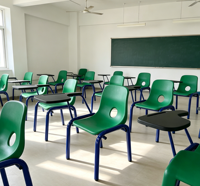Chaise d'étude durable en plastique pour étudiants avec tablette d'écriture, chaise moderne pour la maternelle, les séminaires et les salles de formation