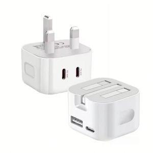 20W <b>USB</b> C PD Power Adapter Charger UK <b>Plug</b> A+C Wall Charger 35W Dual Type C Phone Charger Block - Product Image 1