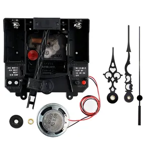 12888 Silent Sweep Movement mit Musik Glockenspiel box Kunststoff Quarz mechanismus mit 9301 # Zeigern & Pendel antriebs einheiten DIY Clock Kits