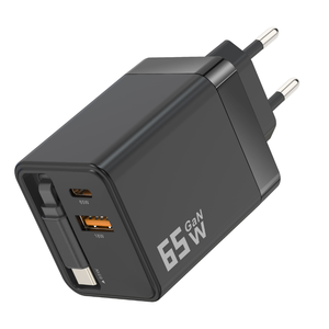 Câble rétractable rapide personnalisé 65W GaN6 pour MacBook, ordinateur portable, téléphone portable, <span class=keywords><strong>chargeur</strong></span> rapide - Product Image 1