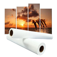 Rouleau de papier peint artistique en polyester blanc Meiyuan 130 g/m² imprimé par jet d'encre, toile tendue pour peinture, tailles 24x36x42