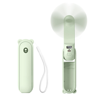 JISULIFE kipas genggam Mini portabel, kipas genggam Mini USB dapat diisi ulang 12-19 jam, Power Bank OLED Android, desain