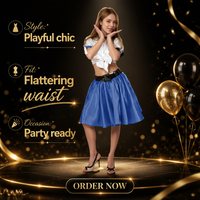 Vente en gros de vêtements de spectacle glamour Jupe de danse avec crinoline intégrée pour événements thématiques Soirées de fantaisie