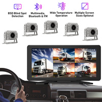 Caméra de tableau de bord professionnelle pour camion avec moniteur avant, avertisseur d'angle mort et protection anti-vol de carburant 1080P pour une sécurité accrue de la flotte