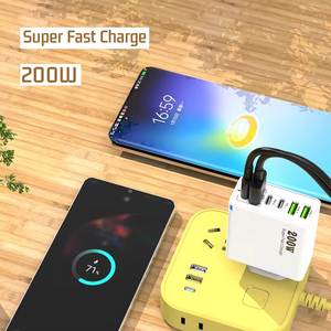 <span class=keywords><strong>Chargeur</strong></span> USB C 6 ports <span class=keywords><strong>200W</strong></span>, charge super rapide PD3.0, <span class=keywords><strong>chargeur</strong></span> de téléphone portable USB C type C pour iPhone 16 Samsung <span class=keywords><strong>Xiaomi</strong></span> iPad - Product Image 2