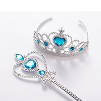 HH-0511 Halloween Couronne de princesse et baguette magique en plastique de haute qualité pour enfants et filles