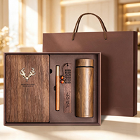 Carnet en bambou de luxe avec logo personnalisé, stylo, thermos, papeterie écologique en bois, cadeau d'entreprise pour les clients