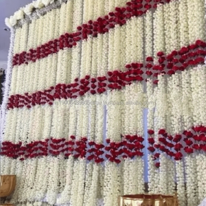 Guirnalda de flores de jazmín blanco Artificial, telón de fondo de boda, guirnalda de rosas de jazmín, fiesta, decoración Mandap, Diwali, decoración del hogar - Product Image 1