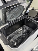 Friteuse à air électrique compacte de 5 L, commande manuelle par bouton, cuisson à faible teneur en matières grasses, four à air électrique