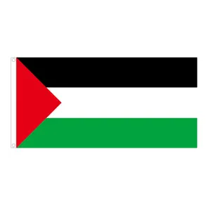 Флаги Palestine, логотип страны 3x5, полиэфирные ткани, красный, черный, зеленый баннер