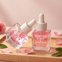 Botol Kosmetik Perjalanan Ukuran Kecil 5ml 15ml 30ml, Botol Kaca Persegi Kosong untuk Parfum, Minyak Esensial, Serum Wajah, dengan Pipet, Tren Perawatan Kulit Terbaru 2026