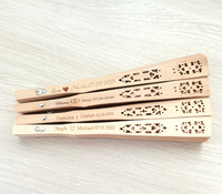 Kipas Tangan Kayu Lipat Motif Bunga Wangi untuk Souvenir Pernikahan, Kipas Tangan Kayu Berenda, Kipas Cina Lipat