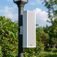 Altavoz de Columna IP-20SK III de 20W con PoE y SIP, Carcasa de Aluminio Resistente a la Intemperie para Sistemas de PA en Exteriores e Intercomunicadores de Emergencia