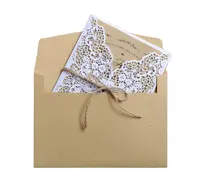 Enveloppes, Kit blanc fait à la main, 50 pièces, Kraft marron, cartes d'invitation de mariage