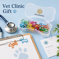 Clips de papier personnalisés en forme d'os avec des motifs de chiens et de chats pour des cadeaux promotionnels