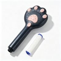 Pommeau de douche moderne en ABS avec support de tuyau haute pression et filtre pour cheveux et peau sèches