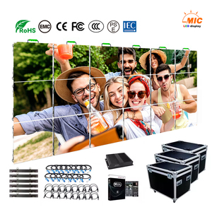 Système complet de mur vidéo LED P3.91 pour événements extérieurs, mariages, concerts, avec flight case, système d'affichage LED pour location de scène - Product Image 1