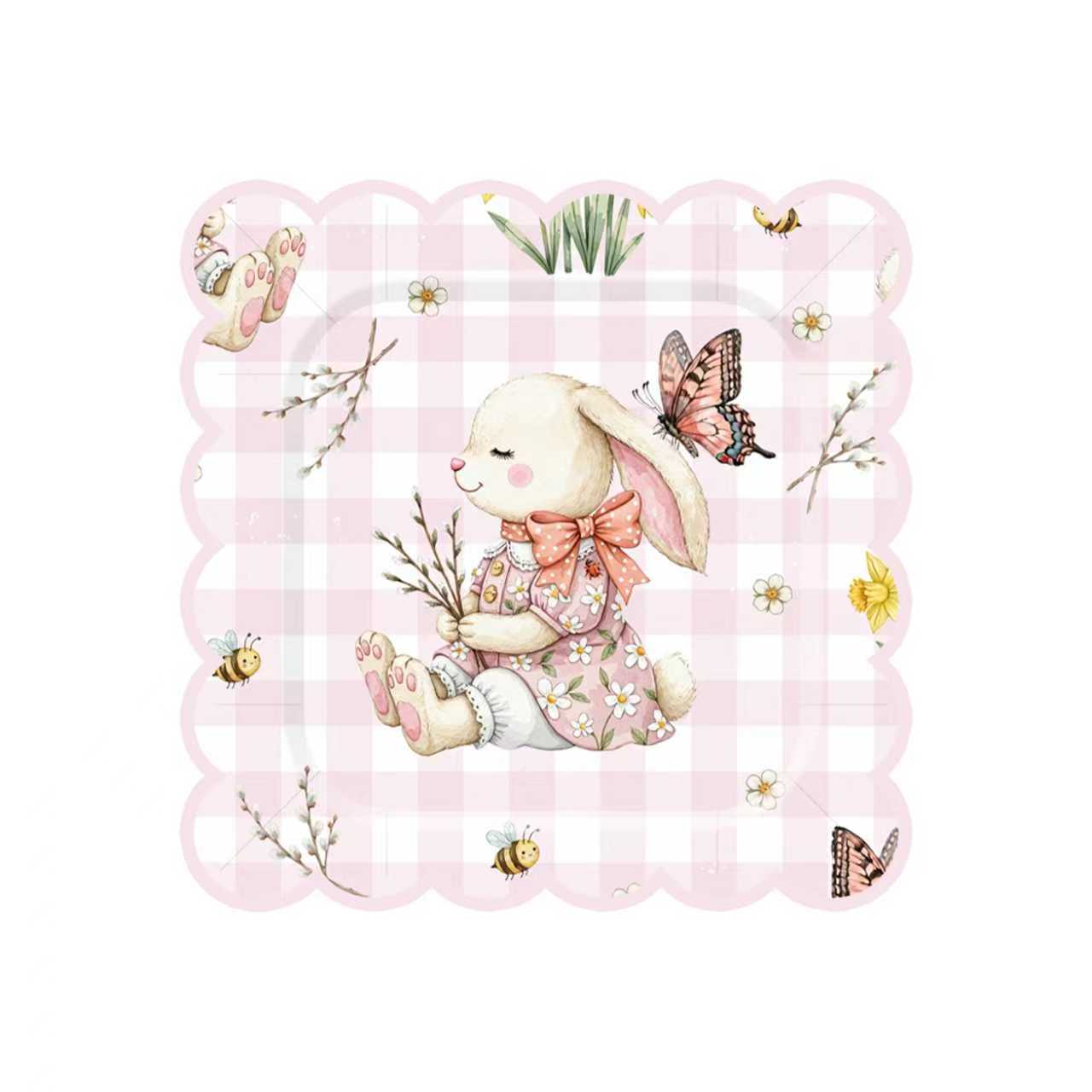 Assiette en carton de 26,7 cm (10,5 pouces) * 8 unités