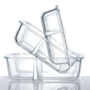 Vente en gros de récipient alimentaire en verre hermétique pour four à <span class=keywords><strong>micro</strong></span>-<span class=keywords><strong>ondes</strong></span> 400ml 640ml 950ml avec sac - Product Image 3