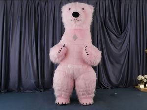 Costumi Gonfiabili di Alta Qualità da 2m/2.6m/3m di <span class=keywords><strong>Orso</strong></span> Polare e Panda Rosa, Costumi da Mascotte di <span class=keywords><strong>Orso</strong></span> Polare Cartoon per Feste - Product Image 1