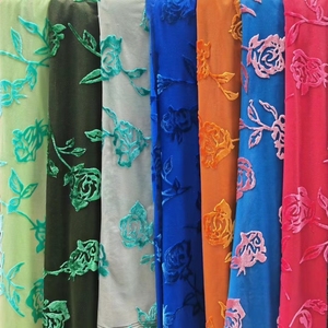 Trung Quốc Nhà sản xuất 95 polyester, 5 spandex mềm chống tĩnh điện căng 250gsm Hàn Quốc nhung Warp đan Velour vải/ - Product Image 4