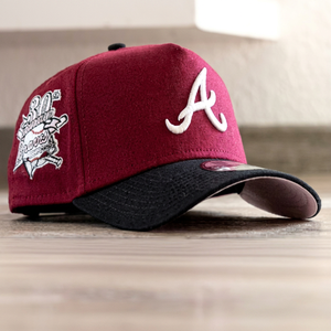 Atlanta Braves 30th Anniversary Baseball Cap Red Black Fitted 6-Panel <b>Hat</b> Embroidered Logo Unisex Casual Spring Summer - Product Image 1