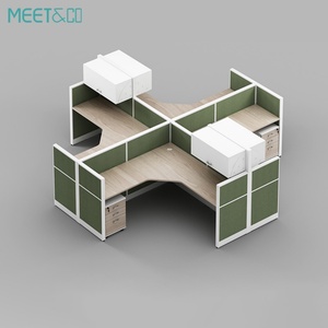 Modern Modular Wooden Office <b>Workstation</b> <b>Desk</b> High-Partition Acoustic Privacy Cubicles Soundproof Extendable Design for Home Use - Product Image 3