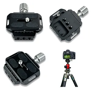 Pelat Pelepas Cepat, Dudukan Adaptor Ulir Kamera Kit Pengaturan Cepat dengan Sekrup 1/4 "untuk Kamera Canon/Sony/Nikon/DJI