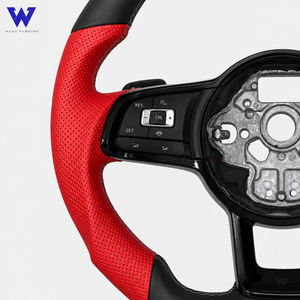 Proveedor Directo, Volante de Cuero Negro y Rojo Compatible con Volkswagen BORA, BORATDI, CADDY, <span class=keywords><strong>GOLFGTD</strong></span>, GOLFGTI, JETTA, POLO - Product Image 5