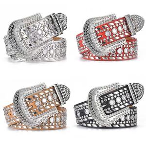 高級ウエスタンカウボーイクリスタルをちりばめたPUメタルベルトダイヤモンド付きジーンズシントデストラス用 - Product Image 1