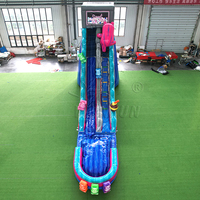 WINSUN Toboggan aquatique gonflable coloré de qualité commerciale avec piscine pour fêtes d'enfants et divertissement estival à louer