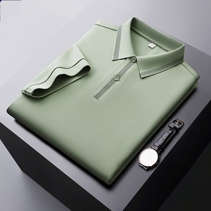 Camisa Polo de Algodón para Hombre, para Uso Formal e Informal |   Camisa de Manga Corta Ajustada Antiarrugas <span class=keywords><strong>con</strong></span> Cuello a Rayas |   Logotipo Personalizado OEM - Product Image 5