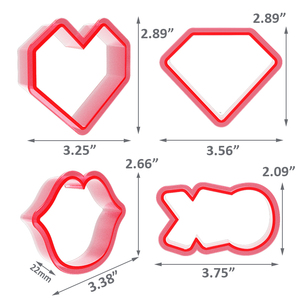 Ensemble <span class=keywords><strong>de</strong></span> découpoirs Sweet Sugarbelle Valentine Shape Shifter pour lèvres et XO, moule à biscuits en pâte à sucre pour glaçage royal - Product Image 4